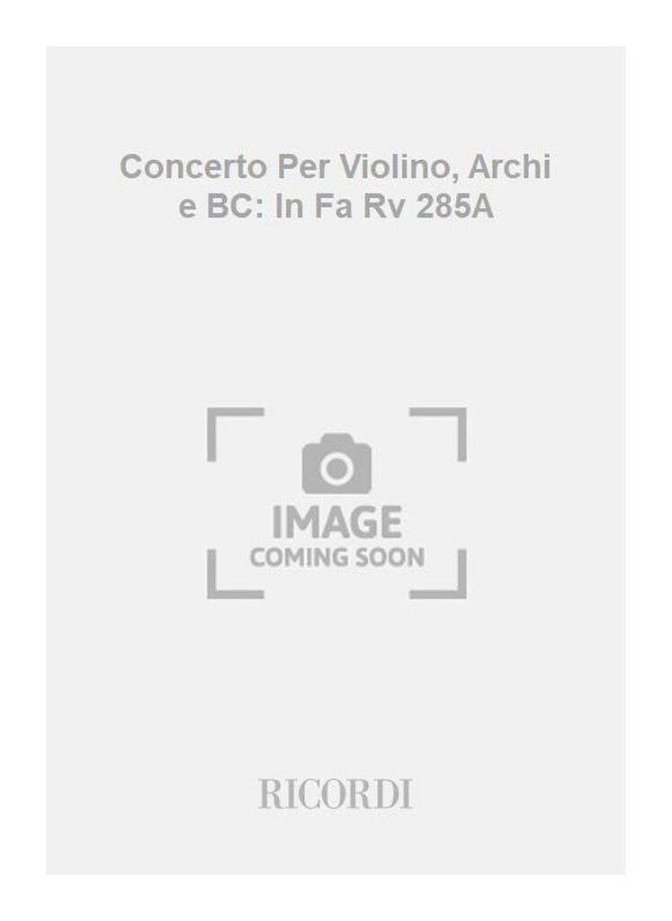 Concerti Per Vl., Archi E B.C.: